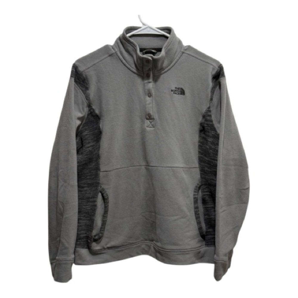 The North Face Women’s Crescent Snap-Neck Pullover Fleece Large Gray